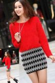Saia Vintage Bordado Zig Zag