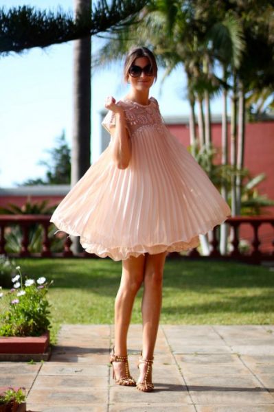 Vestido chiffon Coreano