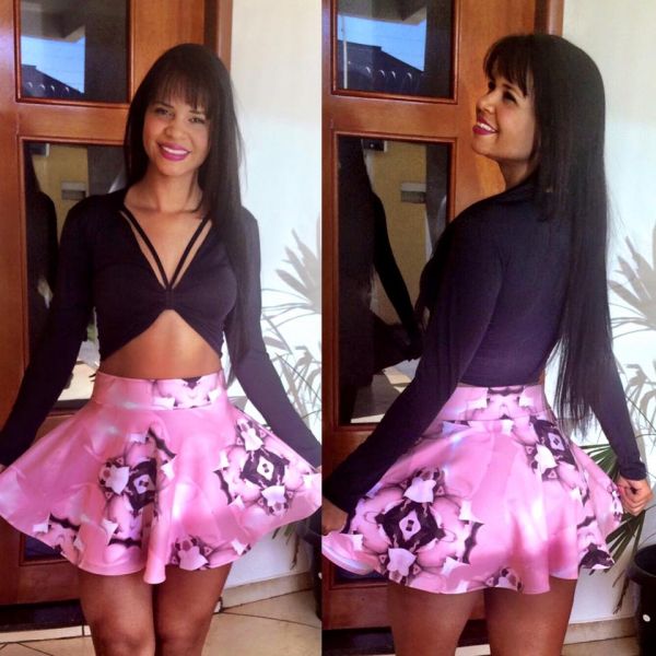 Cropped Tiras 3 D Manga longa