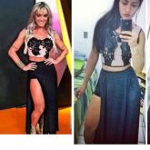 Conjunto saia shorts e cropped guiipir