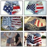Shorts Destroyd Bandeiras USA