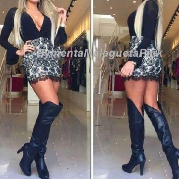 Vestido Nacional guiipure grife Guimarães