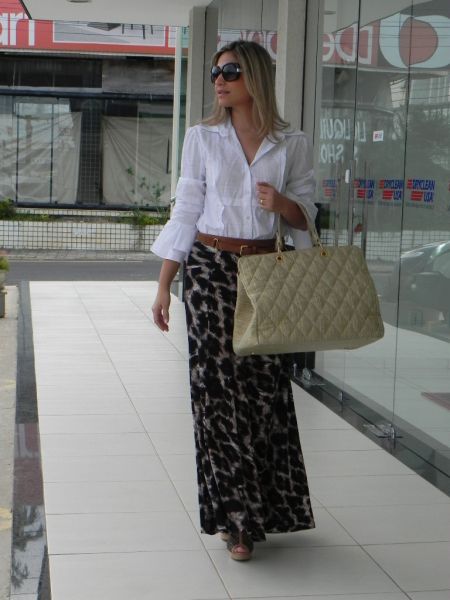 Saia Longa Animal Print