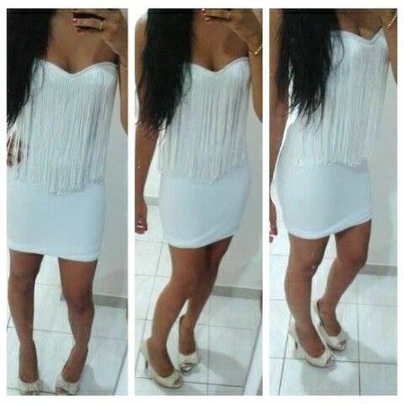 VESTIDO DE FRANJAS BANDAGE PURA