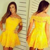 Vestido Nacional Renda e tulle Illusion