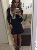 VESTIDO LUXO PÉROLAS PRATEADAS