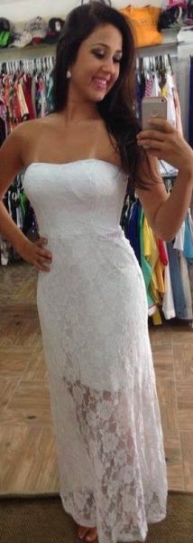 Vestido Nacional Tomara que Caia Renda